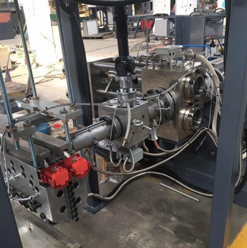 海角社区APP免费下载海角HJ9DB6下载+雙柱換網器 PET打包帶生產線2
